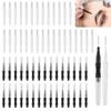 60 Pcs Micro Eyebrow Brush Kit - 2 Size Eyebrow Lamination & Spoolie Brushes for Eyelash Lift Extensions view 1