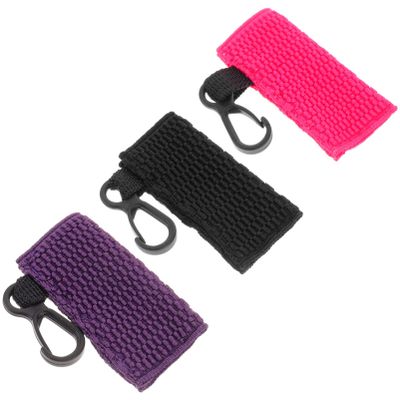 Beavorty 3pcs Lip Balm Holder Keychain Clip Stylish Lipstick Sleeve Bag for Keychain Lightweight for Storing Lipsticks and Keys Mixed Colors Compact Design for Easy Carrying