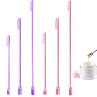 Makeup Spatula, 6 PCS Foundation Spatula Cosmetic Spatula Mini Spatula Silicome, Beauty Spatula Last Drop Spatula for Food Bottles Beauty Products by HAGBOU