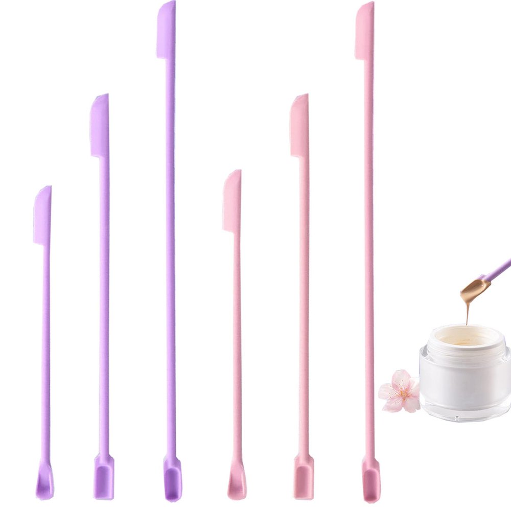 Makeup Spatula, 6 PCS Foundation Spatula Cosmetic Spatula Mini Spatula Silicome, Beauty Spatula Last Drop Spatula for Food Bottles Beauty Products by HAGBOU
