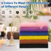 BHYTAKI 6 Pieces African Net Sponge African Exfoliating Net Long African Bath Sponge Washcloth Shower Net African Body Scrubber Net for Skin Smoother Daily Use(Pink,Yellow,Purple,Black,Blue,Brown) view 2