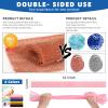 BHYTAKI 6 Pieces African Net Sponge African Exfoliating Net Long African Bath Sponge Washcloth Shower Net African Body Scrubber Net for Skin Smoother Daily Use(Pink,Yellow,Purple,Black,Blue,Brown) view 3