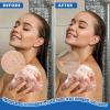 BHYTAKI 6 Pieces African Net Sponge African Exfoliating Net Long African Bath Sponge Washcloth Shower Net African Body Scrubber Net for Skin Smoother Daily Use(Pink,Yellow,Purple,Black,Blue,Brown) view 4