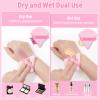 Thrilez 20pcs Triangle Powder Puff, Loose Powder Puffs Makeup Puff for Face Powder, Setting Powder Puff for Make Up, Face Puff Pads for Press Powder, Sponge Powder Applicator for Face and Eye (Pink) view 3