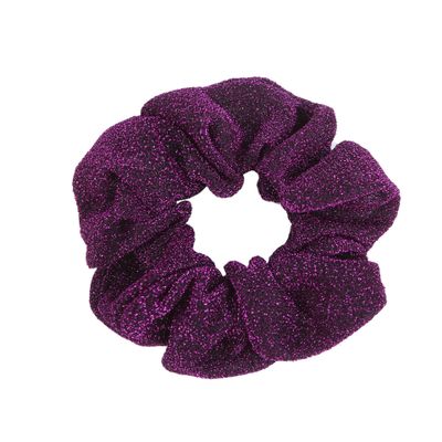 Shiny Mesh Hair Scrunchies Skin Friendly Gauze Scrunchie Hair Bobbles Elastics Ponytail Holders Hair Wrist Ties Bands Scrunchies for Show Gym Dance Party Cosplay for Girl,6 Pcs (Purple)
