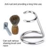 Shaving Brush Holder,Razor Brush Stand Men Shaving Brush Stainless Steel Stand Razor Holder for Salon Home Travel Use view 4