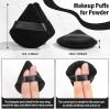 Thrilez 20pcs Triangle Powder Puff, Loose Powder Puffs Makeup Puff for Face Powder, Setting Powder Puff for Make Up, Face Puff Pads for Press Powder, Sponge Powder Applicator for Face and Eye (Black) view 4