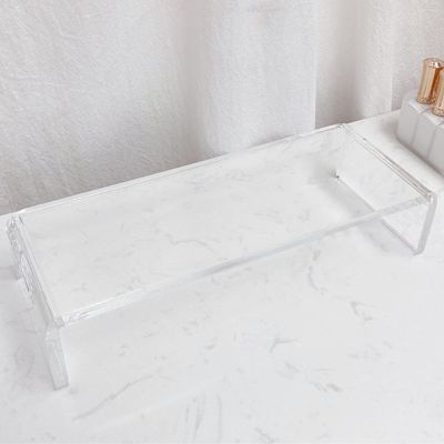 QQXX Acrylic Clear Nail Arm Rest, Nail Salon Manicure Table Arm Wrist Cushion Nail Art Stand for Nail Tech Clients, Professional Hand Pillow Manicure Tool for Nail Tech Use(30x7x12cm(12x3x5), Clear)
