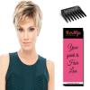 Allure Large Cap Color 18/22 Flan - Jon Renau Wigs 4.5" Short Refined Pixie Synthetic Pre-Styled Lightweight Open Weft Capless Feminine Layered Textures Women Bundle MaxWigs Booklet, Comb view 3