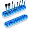 ESIW 2 PCS Multi-Purpose Cosmetic Storage Box, Desktop Organizers Silicone Make Up Brush Storage Stand Desktop Storage Box for Brush,Eyeliner Pencil,Art Supplies, Painting Brush(Blue) view 1