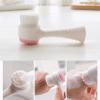 2 In 1 Silicone Face Brush for Women, Portable Manual Face Brush with Soft Bristles, Double-sided Ma-ssage Brush for Deep Clean Cosmetic Residue, Gift for Girl Friends (Pink) view 3