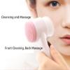 2 In 1 Silicone Face Brush for Women, Portable Manual Face Brush with Soft Bristles, Double-sided Ma-ssage Brush for Deep Clean Cosmetic Residue, Gift for Girl Friends (Pink) view 4