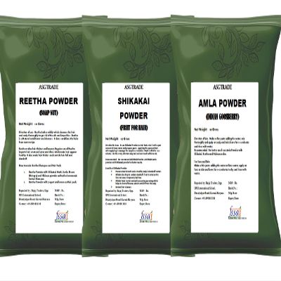 Amla, Reetha, Shikakai Herbal Powder Combo powder Pack of 3 Total 300 Grams Herbal Shampoo for Hairs