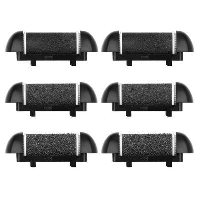 6pcs Different Coarse Replacement Roller Head for Electric Callus Remover for Feet Pedicure Kit Pedicure Tools Foot File Refill Rollers for Hard Dead Skin and Cracked Heel