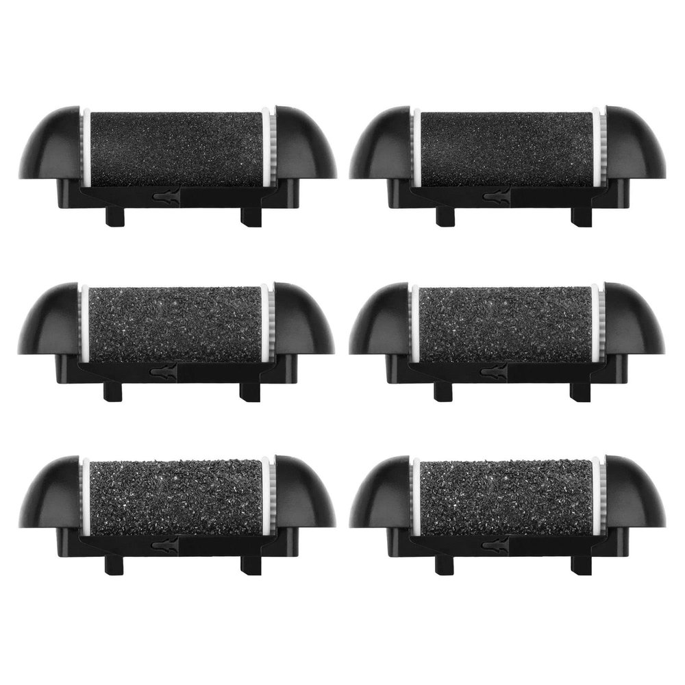 6pcs Different Coarse Replacement Roller Head for Electric Callus Remover for Feet Pedicure Kit Pedicure Tools Foot File Refill Rollers for Hard Dead Skin and Cracked Heel