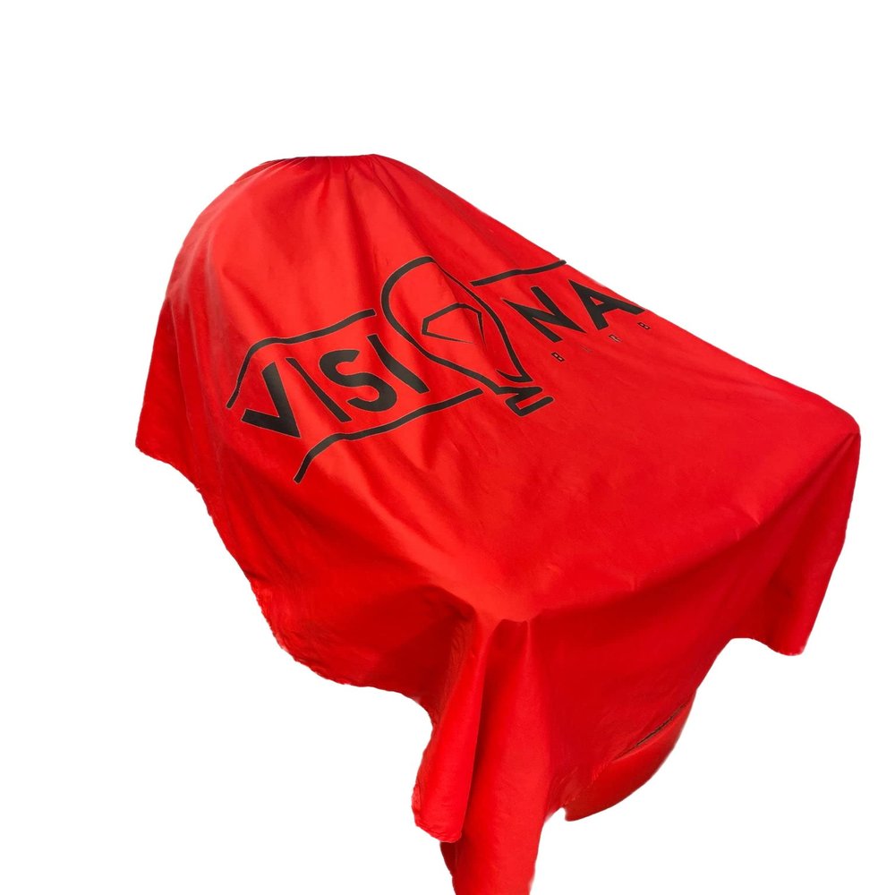 Vivid Red Professional Barber/Stylist Cape