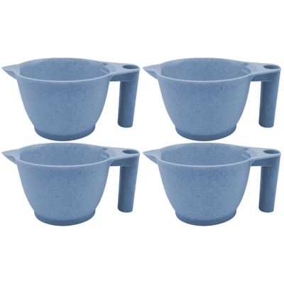 minkissy Hair Dye Mixing Bowls with Ergonomic Handles 4 Pcs Portable Tint Bowls for Hair Salon and Home Use Durable Color Mixing Bowls for Diy Coloring and Highlights
