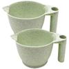 minkissy 2pcs Hair Dye Tools Color Mixing Bowls Color Bowls for Hair Salon Plastic Dye ful Mixing with Handle Kit Tinting view 2