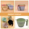 minkissy 2pcs Hair Dye Tools Color Mixing Bowls Color Bowls for Hair Salon Plastic Dye ful Mixing with Handle Kit Tinting view 3