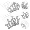 BIUDECO Hair Clips for Rhinestone Hair Accessories, 48 Pcs Girls Barrettes for Girls, Little Girl Tiaras for Women Crown, Fashionable and Cute Comb view 4
