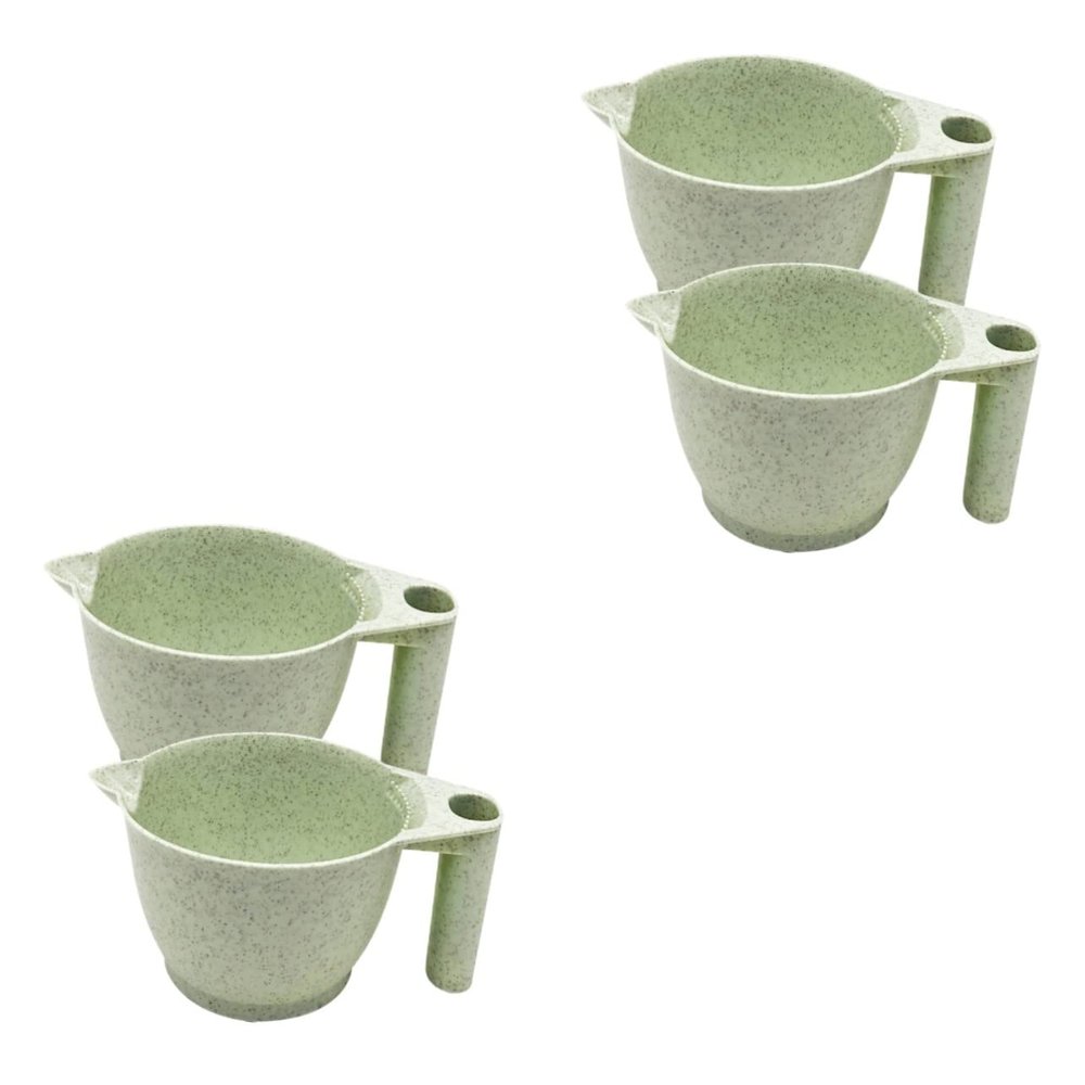 minkissy Hair Dye Mixing Bowls Set of 4 with Ergonomic Handle 6.69X3.54X6.29In Portable Color Bowls for Hair Salon and Diy Coloring