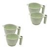 minkissy Hair Dye Mixing Bowls Set of 4 with Ergonomic Handle 6.69X3.54X6.29In Portable Color Bowls for Hair Salon and Diy Coloring view 1