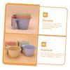 minkissy Hair Dye Mixing Bowls Set of 4 with Ergonomic Handle 6.69X3.54X6.29In Portable Color Bowls for Hair Salon and Diy Coloring view 3