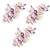 BIUDECO 3pcs Bridal Flower Hair Comb Rose Design Elegant Floral Headpiece for Weddings Bridesmaids Proms and Special Occasions and Charming Hair Accessory view 1