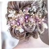 BIUDECO 3pcs Bridal Flower Hair Comb Rose Design Elegant Floral Headpiece for Weddings Bridesmaids Proms and Special Occasions and Charming Hair Accessory view 2