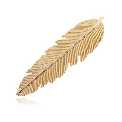 LIBERGA 4 Pack Metal Leaf Hair Clips Fashion Barrettes Headdress Elegant Bangs Hair Accessories Side Clips Hair Pins for Women,Gold