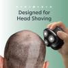 ChargeWorx Groom Essentials 3D Rotary Shaver, Portable Cordless Face-and-Head Shaver with 3 Rotating Blade Heads, LED Guide Light, and Ergonomic Handle view 4