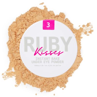 Ruby Kisses Instant Bake Undereye Powder - Vegan, Cruelty Free Powder for Brightening Eyes and Smudge-Free Makeup (Earth)