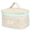 PINKCONA Cosmetic Bags for Women, Cute Floral Makeup Bag, Organizer Storage Make Up Bag, Travel Toiletry Bags, Handbags Purses (Grid/Big) view 1