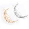 LIBERGA 4 Pack Fashion Hair Clips Pearl Moon Barrettes Headdress Elegant Bangs Side Clips Hair Pins for Women,Gold view 2