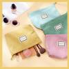 Sanwuta 4 Pack Velvet Makeup Bag Cosmetic Bag for Women Large Capacity Corduroy Pouch Zipper Canvas Travel Toiletry Purse Make up Organizer Case Accessories(Macaron Series,Plaid) view 4