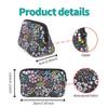AJLTPA Cosmetic Bag Waterproof Neoprene Zipper Pouch Travel Portable Toiletry Makeup Bags Organizer Case for Women and Girls, Daisy view 2
