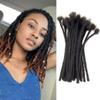 10 Inch 10 Strands Loc Extension Human Hair 0.2cm Thickness Natural Black Full Handmade Permanent Locs Can Be Dyed and Bleached for Women Men Kids Dreadlock Extensions Real Human Hair view 1