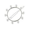 LIBERGA 4 Pack Hair Clips Fashion Pearl Round Barrettes Headdress Elegant Bangs Side Clips Hair Pins for Women,Silver view 1