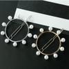 LIBERGA 4 Pack Hair Clips Fashion Pearl Round Barrettes Headdress Elegant Bangs Side Clips Hair Pins for Women,Silver view 3