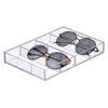 Amazing Abby - Soleil - Acrylic 4-Compartment Sunglass Organizer, Plastic Eyeglass Display Case, Transparent Jewelry Storage Tray, Clear Beauty Supply Holder, Great for Bedroom and Bathroom view 1