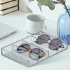 Amazing Abby - Soleil - Acrylic 4-Compartment Sunglass Organizer, Plastic Eyeglass Display Case, Transparent Jewelry Storage Tray, Clear Beauty Supply Holder, Great for Bedroom and Bathroom view 3