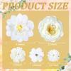 BBTO 21 Pcs Flower Hair Clip Rose Hair Clips Barrettes for Women Flower Accessories Boho Bride Claw Clip Hairpin Brooch Pin Headpiece for Wedding(White) view 3