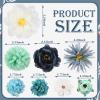BBTO 21 Pcs Flower Hair Clip Rose Hair Clips Barrettes for Women Flower Accessories Boho Bride Claw Clip Hairpin Brooch Pin Headpiece for Wedding(Light Blue) view 3