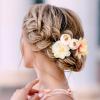 BBTO 21 Pcs Flower Hair Clip Rose Hair Clips Barrettes for Women Flower Accessories Boho Bride Claw Clip Hairpin Brooch Pin Headpiece for Wedding(Orange) view 2