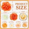 BBTO 21 Pcs Flower Hair Clip Rose Hair Clips Barrettes for Women Flower Accessories Boho Bride Claw Clip Hairpin Brooch Pin Headpiece for Wedding(Orange) view 3
