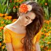 BBTO 21 Pcs Flower Hair Clip Rose Hair Clips Barrettes for Women Flower Accessories Boho Bride Claw Clip Hairpin Brooch Pin Headpiece for Wedding(Orange) view 4