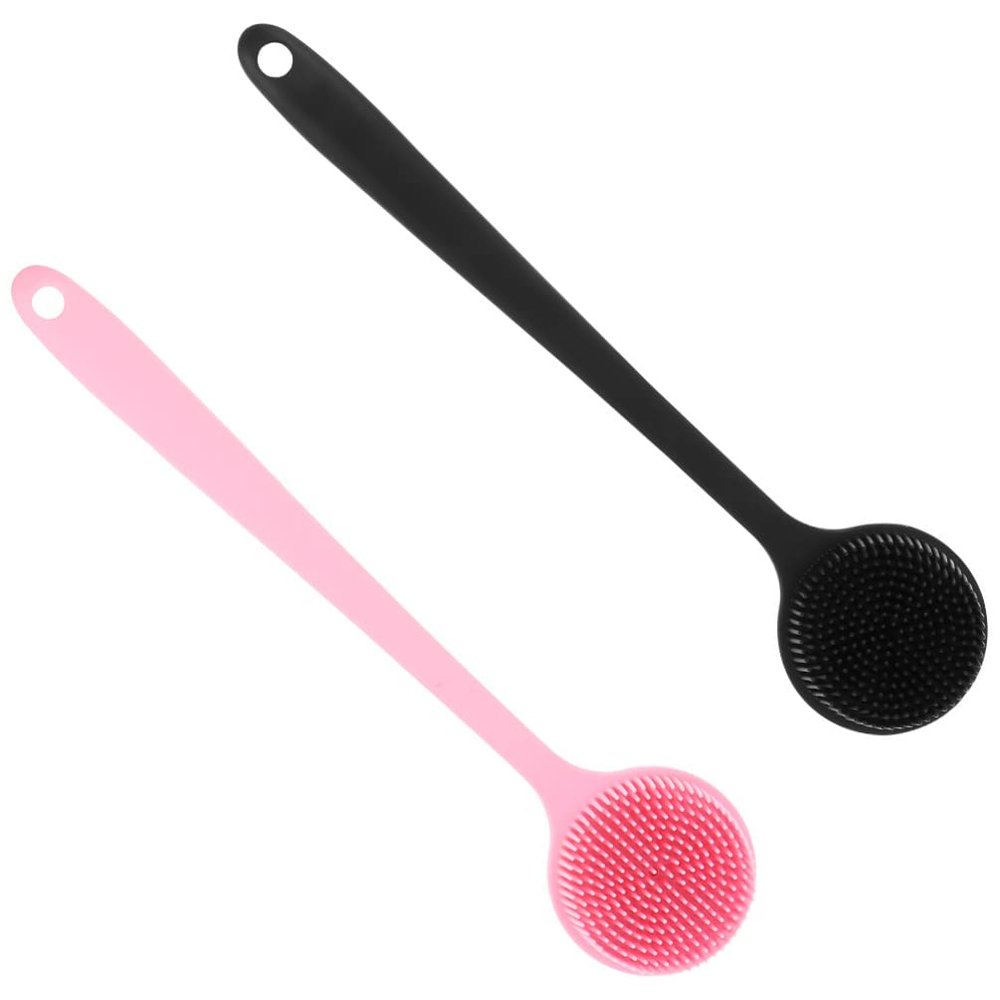 FRCOLOR 2pcs Body Scrubber Handle Lightweight Back Brush for Gentle Exfoliating Bath Brush for Deep Skin Cleansing