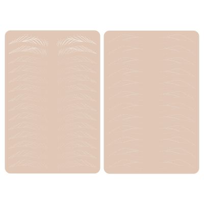 2pcs Hairstroke Practice Skin Double Sided Permanent Makeup Tattoo Practice Skin Microblading Hair stroke Patterns (2pcs)