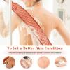 Inmorven Back Scrubber for Shower Exfoliating Body Scrubber 40 inch Double-Sided Back Exfoliator Scrub Towel, Bath Body Brush Widened Back Washer with Handle for Men and Women, Red view 4