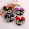 Women Hair Clip Bun Cover Hairnet Lace Bow Hair Net, Women Barrette Bun Cover Bow Hair Clip Gifts for Lady Hair Accessories (blue) view 2
